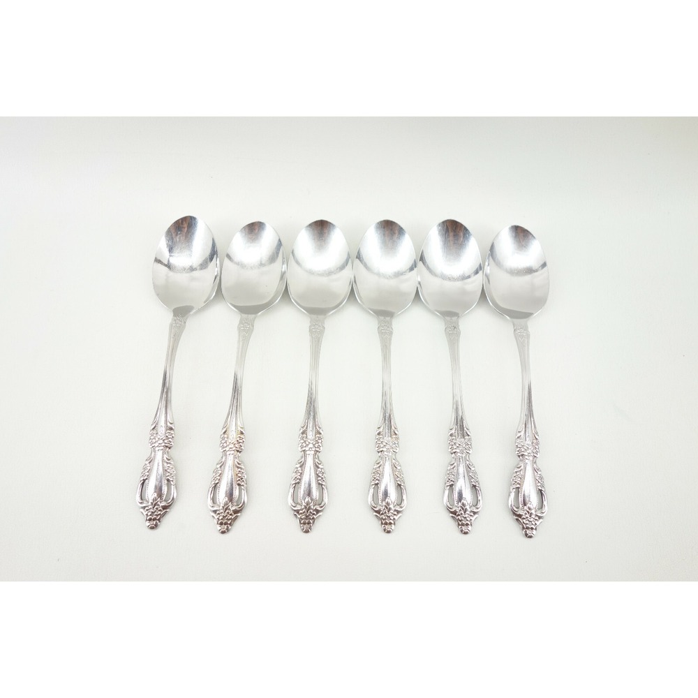 6 Oneida Distinction Deluxe RAPHAEL Stainless Steel Place/Oval Soup Spoon